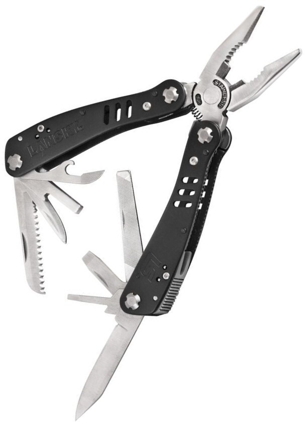 Lansky Multitool Variety Of All-Stainless Tools In A Black Nylon Belt Sheath