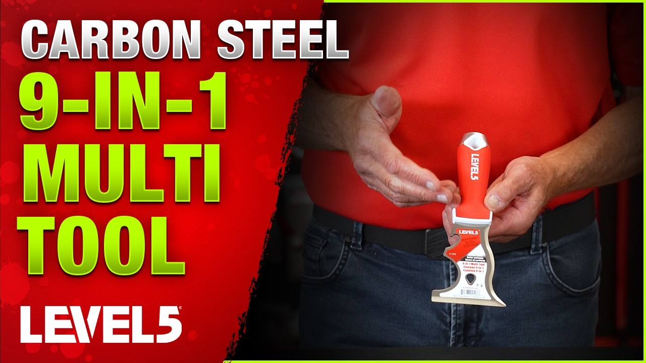 9-in-1 Multi-Use Painter’s Tool – Carbon Steel Knife, Metal Hammer End, Pro Fini