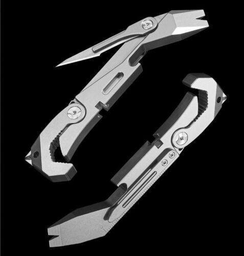 NEW Titanium Crowbar Pry Bar Scalpel Balde Knife Spanner EDC Tool Bottle Opener