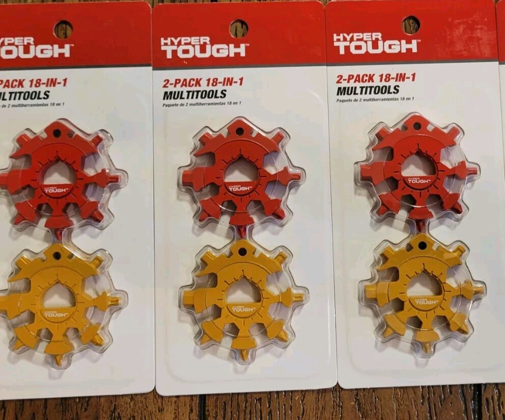 Lot Of 3. Wal-mart Hyper Tough 2-pack 18-in-1 Snowflake Multitools