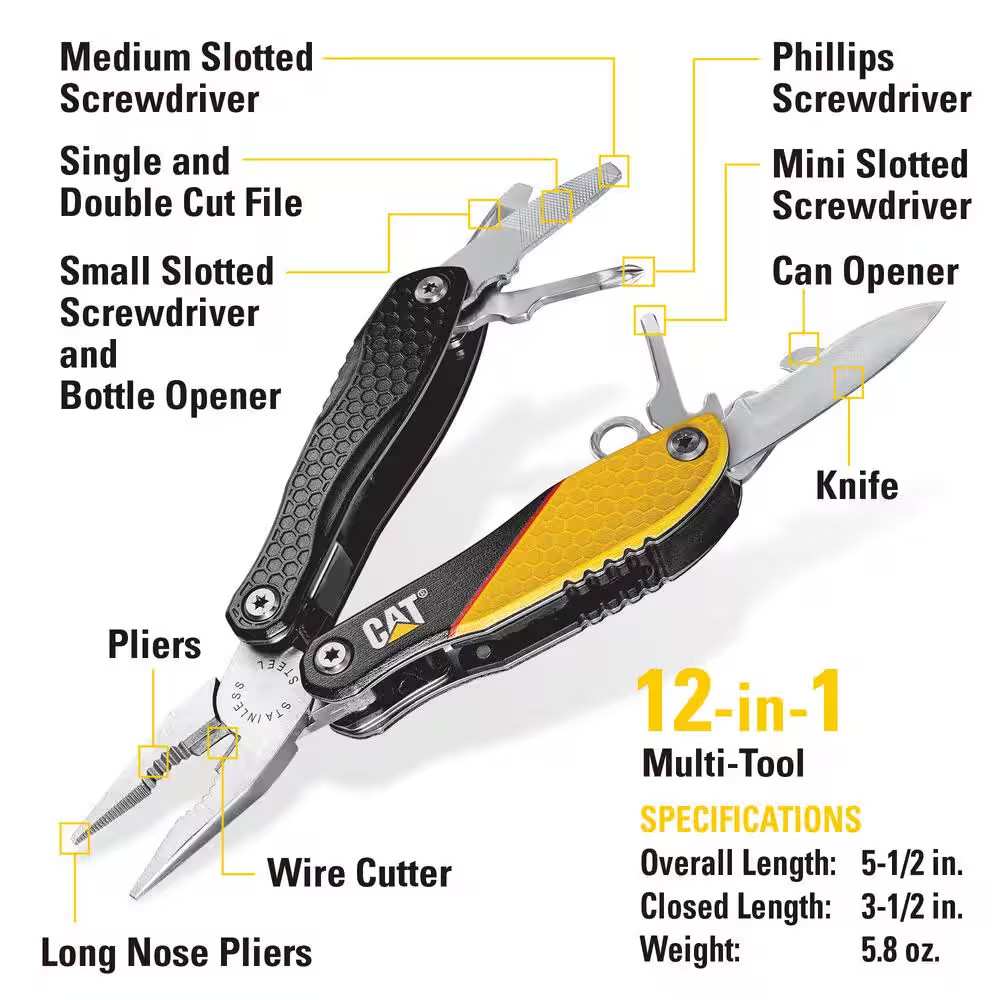 12-In-1 Multi-Tool, Knife and Multi-Tool Key Chain Gift Box Set (3-Piece)