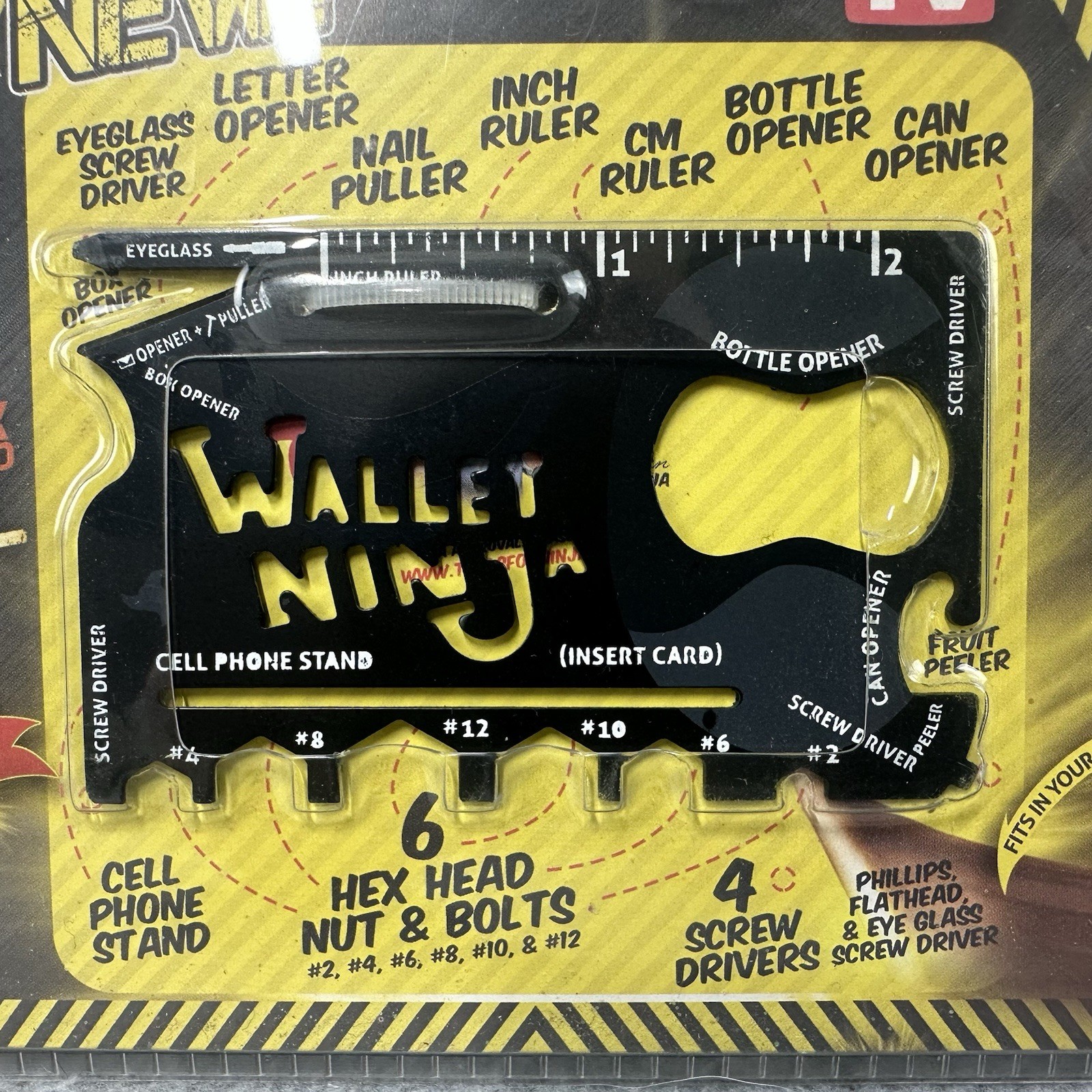 Wallet Ninja 18-in-1 Multi Tool Card As Seen On TV New Sealed Fits in Wallet