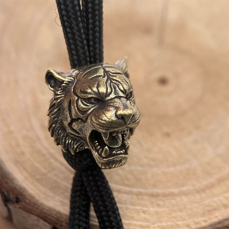Light Weight Tigers Head Lanyard Beads Fashion Copper Parachute Cord Beads