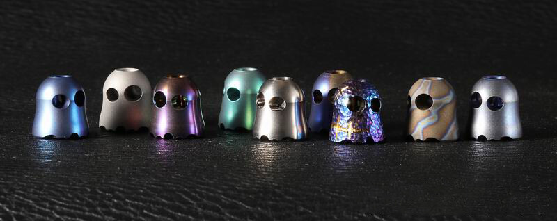 Titanium Alloy Ghost Bead EDC TC4 Pendant Key Chain Necklace DIY Lanyard Beads