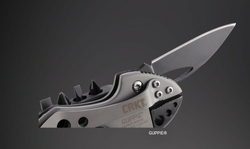 NEW”CRKT GUPPIE MULTI TOOL,Carabiner,Adjustable wrench knifeLEDlight Screwdriver