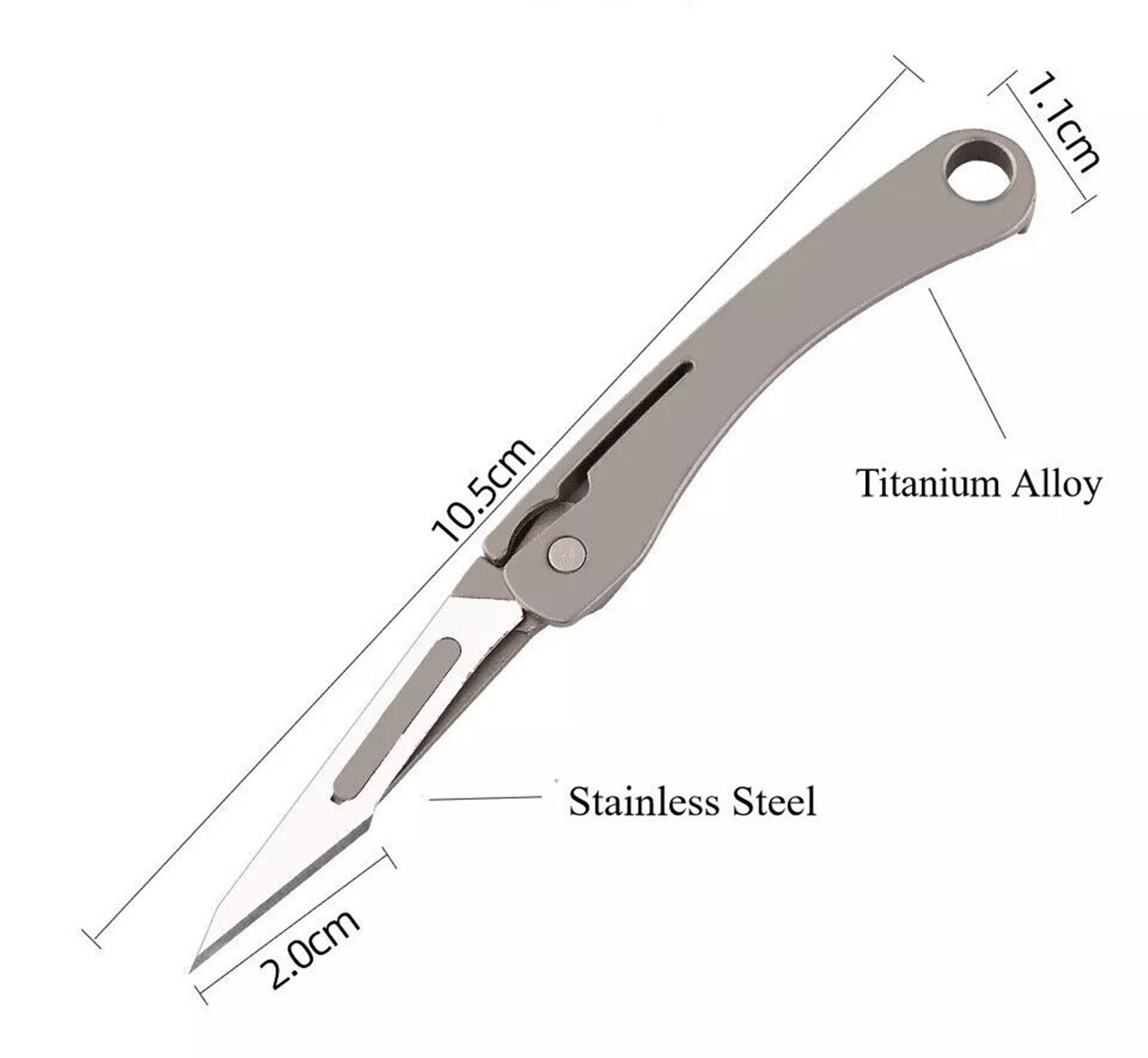 TC4 Titanium Portable Keychain Utility Knife Outdoor EDC Surgical Folding Knife