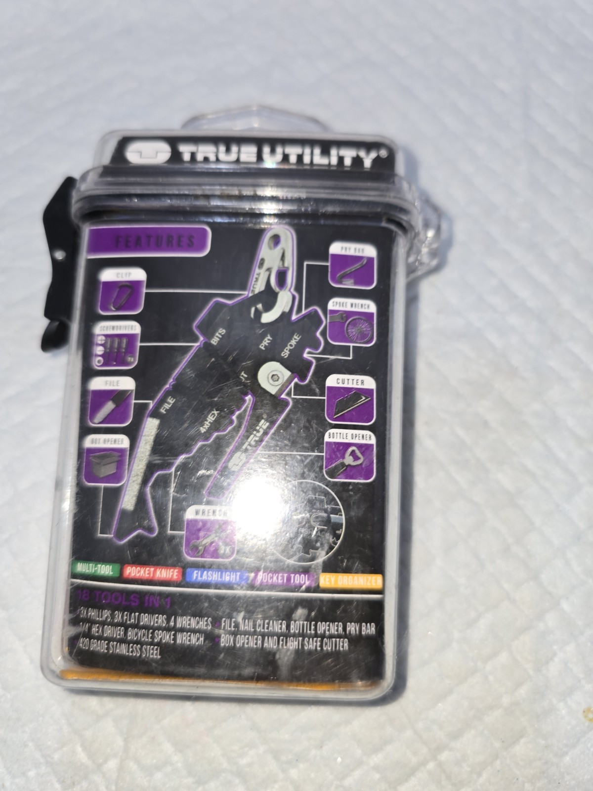 NEBO True Utility 206DSP 18-IN-1 Key-ring Mini Multi-Tool NEBOTU206DSP J22