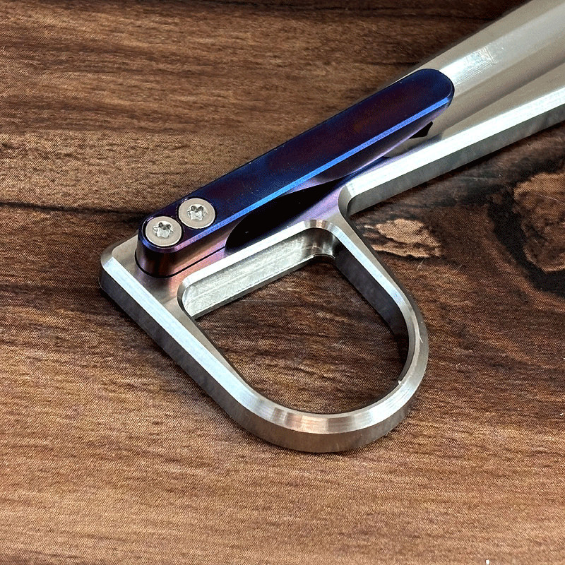 EDC Titanium Pry Bar Crowbar Wrench with Pocket Clip Outdoor Camping Multi Tools