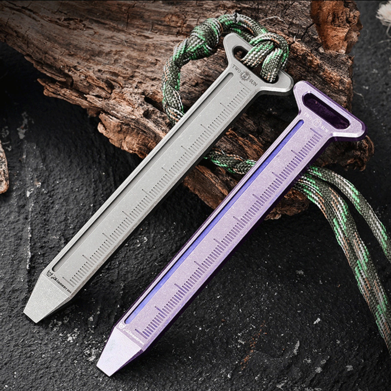 Titanium Alloy Pry Bar Crowbar Ruler Portable Outdoor EDC Camping Multi Tools