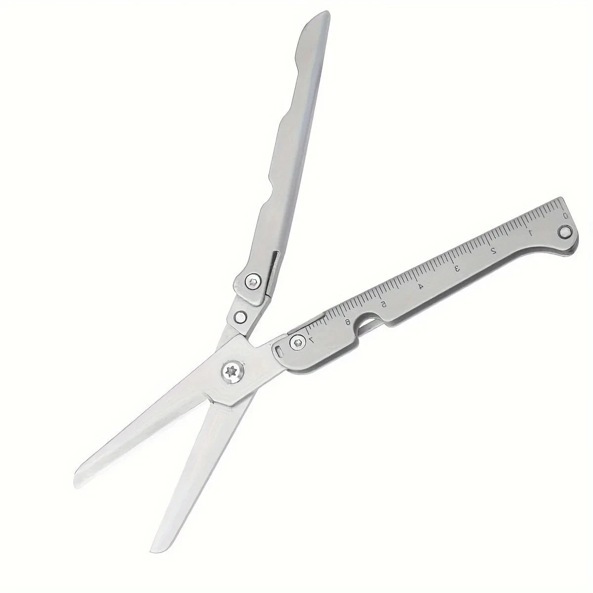1pc Multifunctional Folding Stainless Steel Survival Scissors Portable EDC Tool