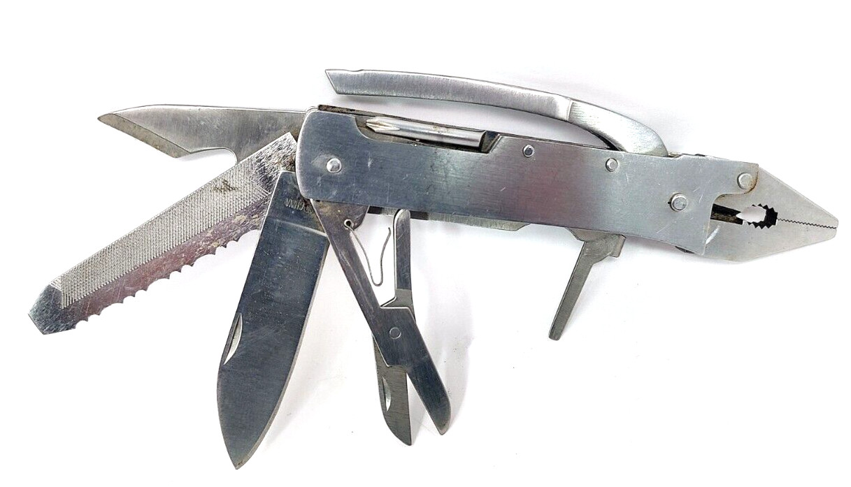 Multi Tool All Purpose Pliers Knife w/ Blades, Opener, Scissors and Screwdrivers