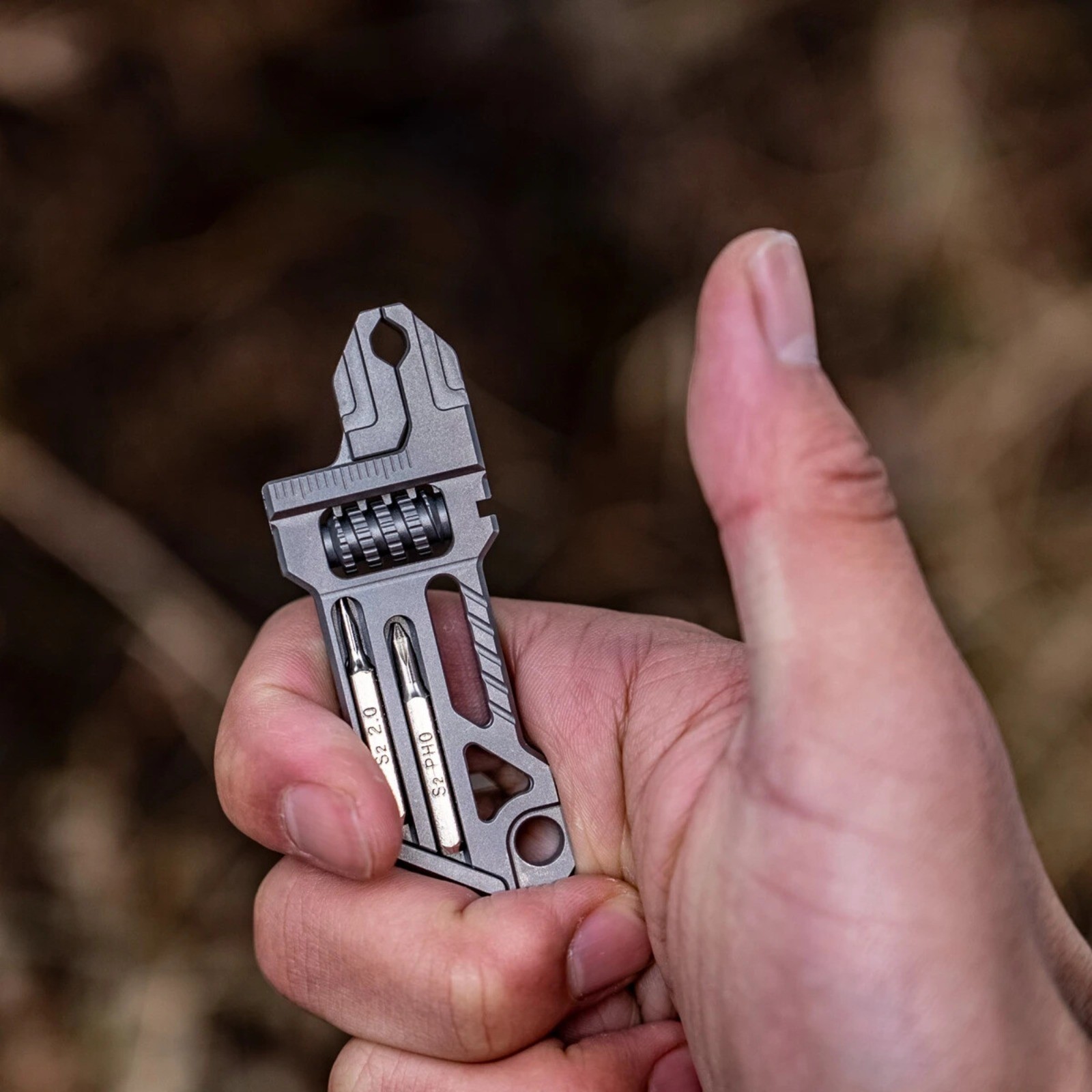 EDC Titanium Alloy Mini Adjustable Spanner Wrench Portable Repair Tools