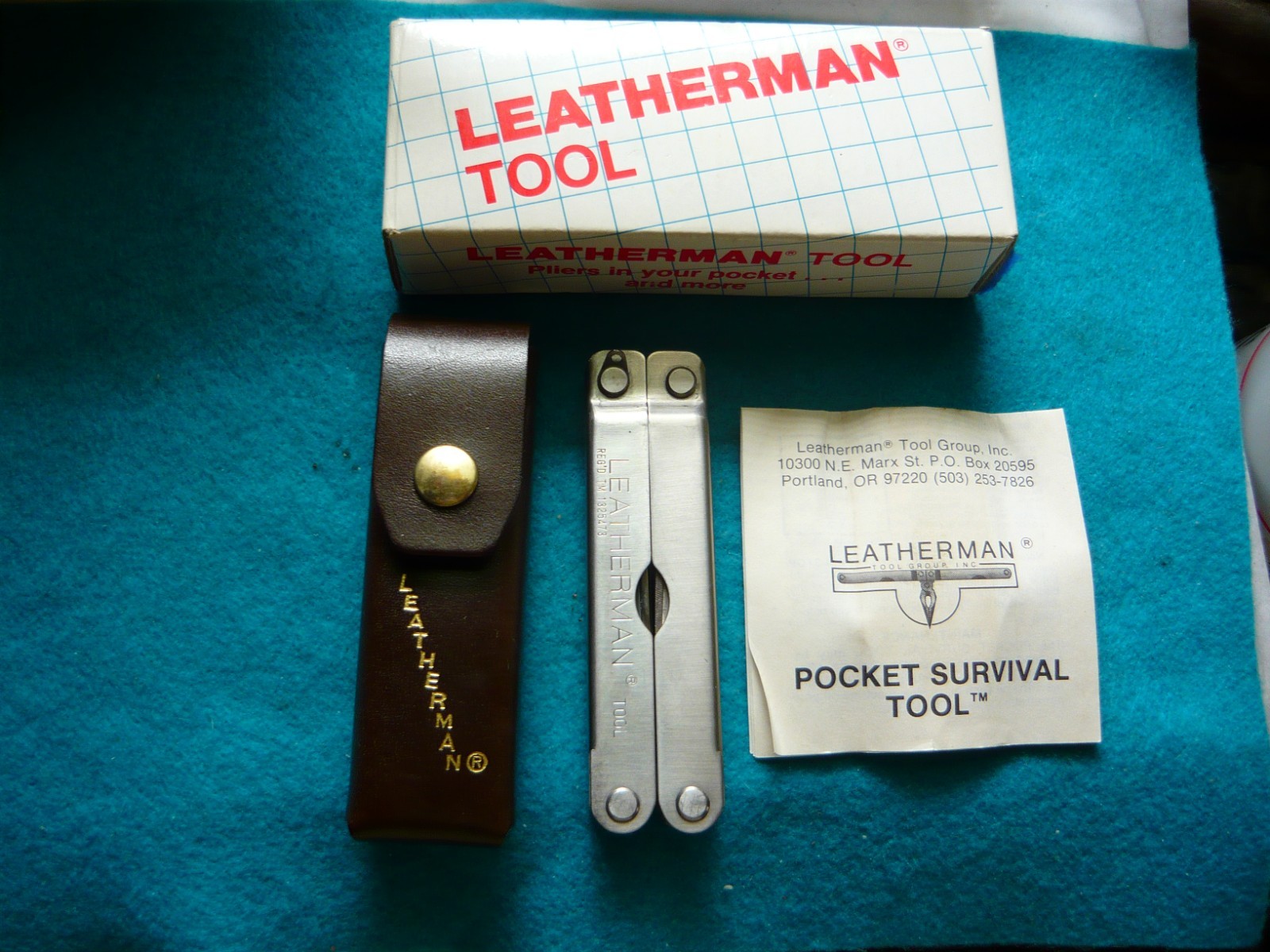 ***Leatherman BIG LETTER PST Multi-Tool -Japan NIB***Dk Brown sheath