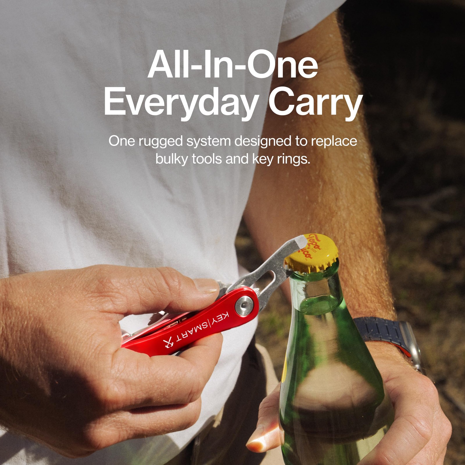 KeySmart Rugged – Multitool Key Holder for Keychain w/Bottle Opener and Pocke…