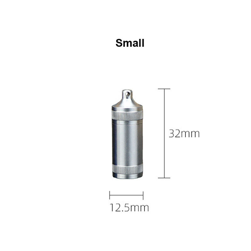 Titanium Alloy Waterproof Emergency Capsule Box Pill Case Keychain Pendant EDC