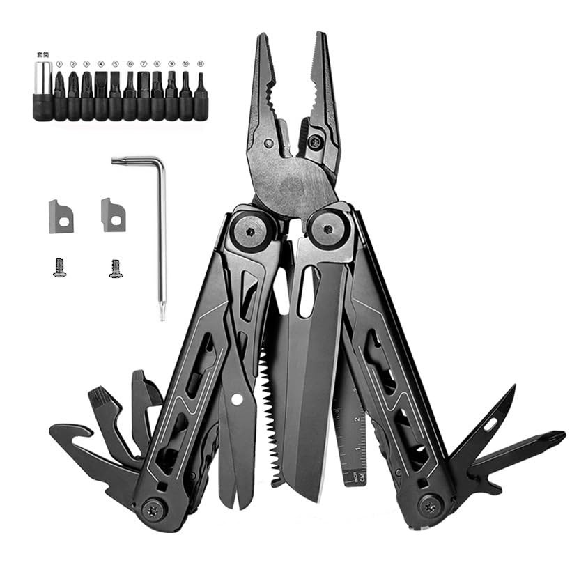 Multitool 28 in 1 Multi Tool Pliers with Pocket Knife, Bottle Opener, Saw, ED…