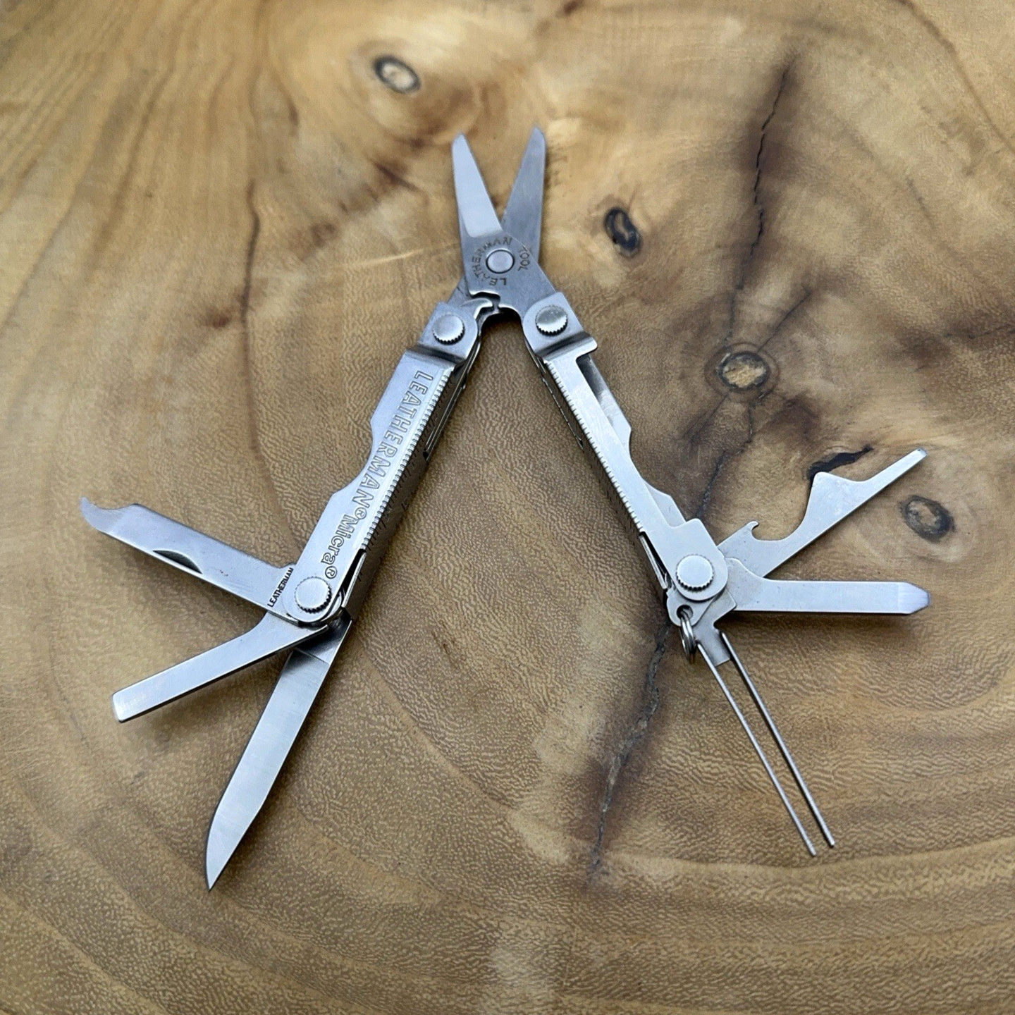 1 Leatherman Micra Stainless Mini Multitool Knife, Stainless Dated 01/17 *READ*