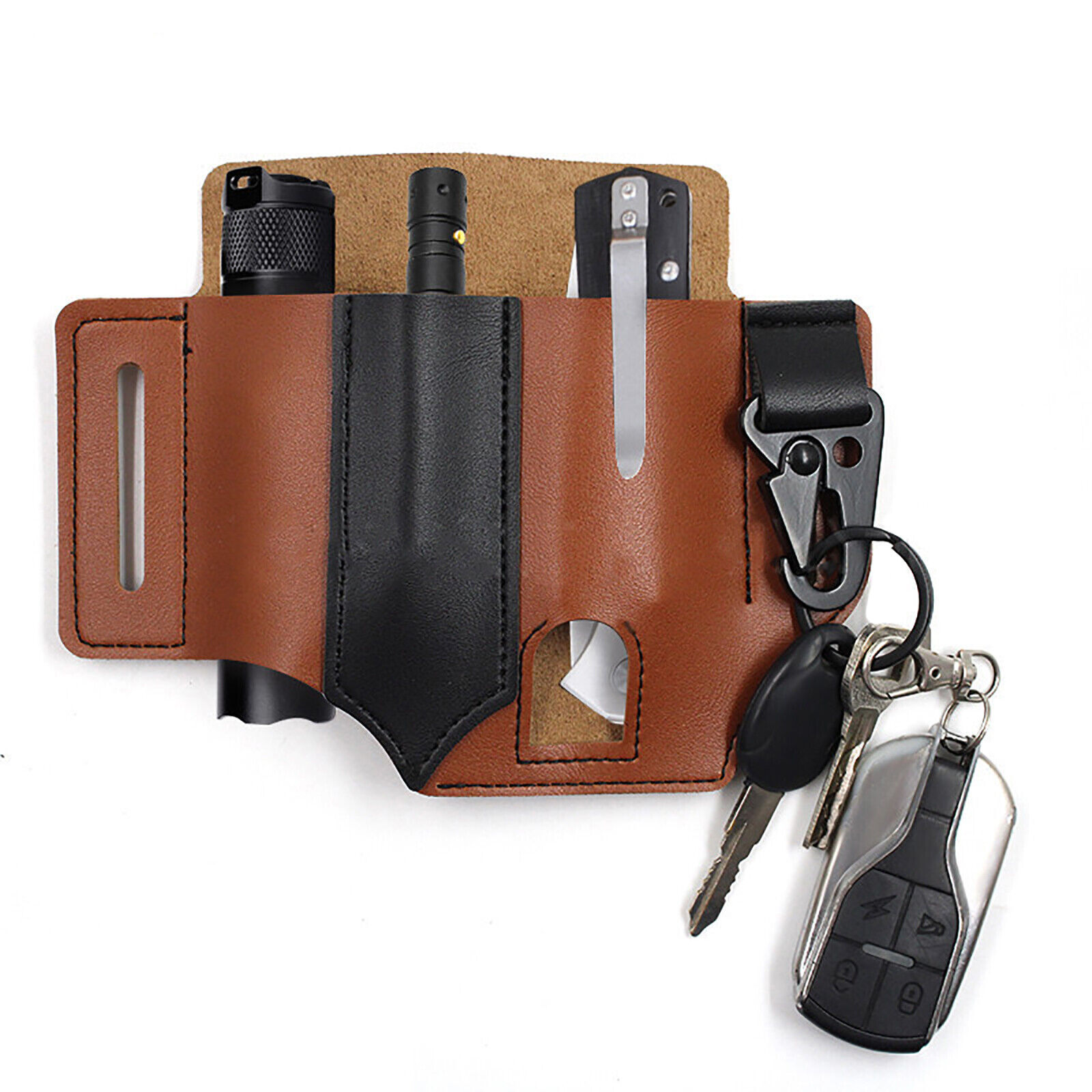 PU/Leather Storage Waist Bag Sheath Multi-function Tool Organizer Pouch Pen Case