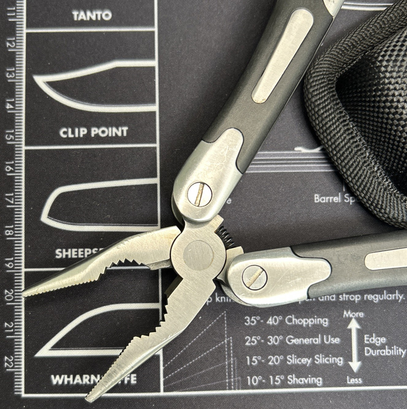 Multi Tool Pliers & Pocketknife Lot of 2 Stainless W/Sheat Camping EDC VGUC
