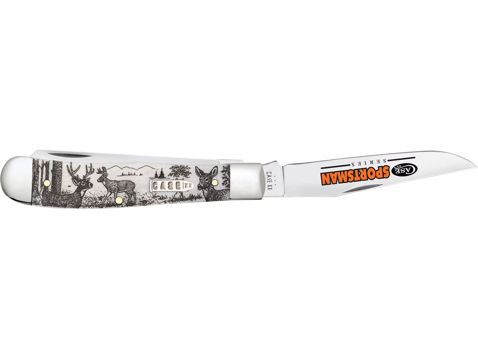 Case Trapper Sportsman Deer Series Pocket Knife 3.27″ Clip/Spey Tru-Sharp