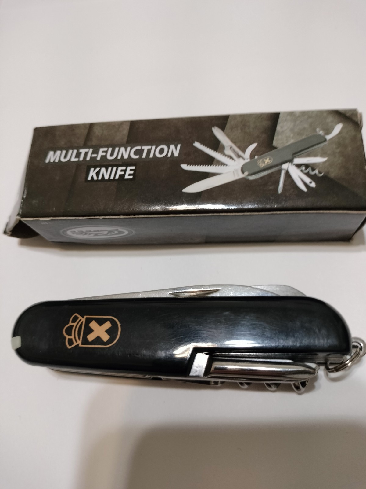 MULTIFUNCTION POCKET KNIFE STAINLESS STEEL UP TO 10 TOOLS NEW IN BOX .