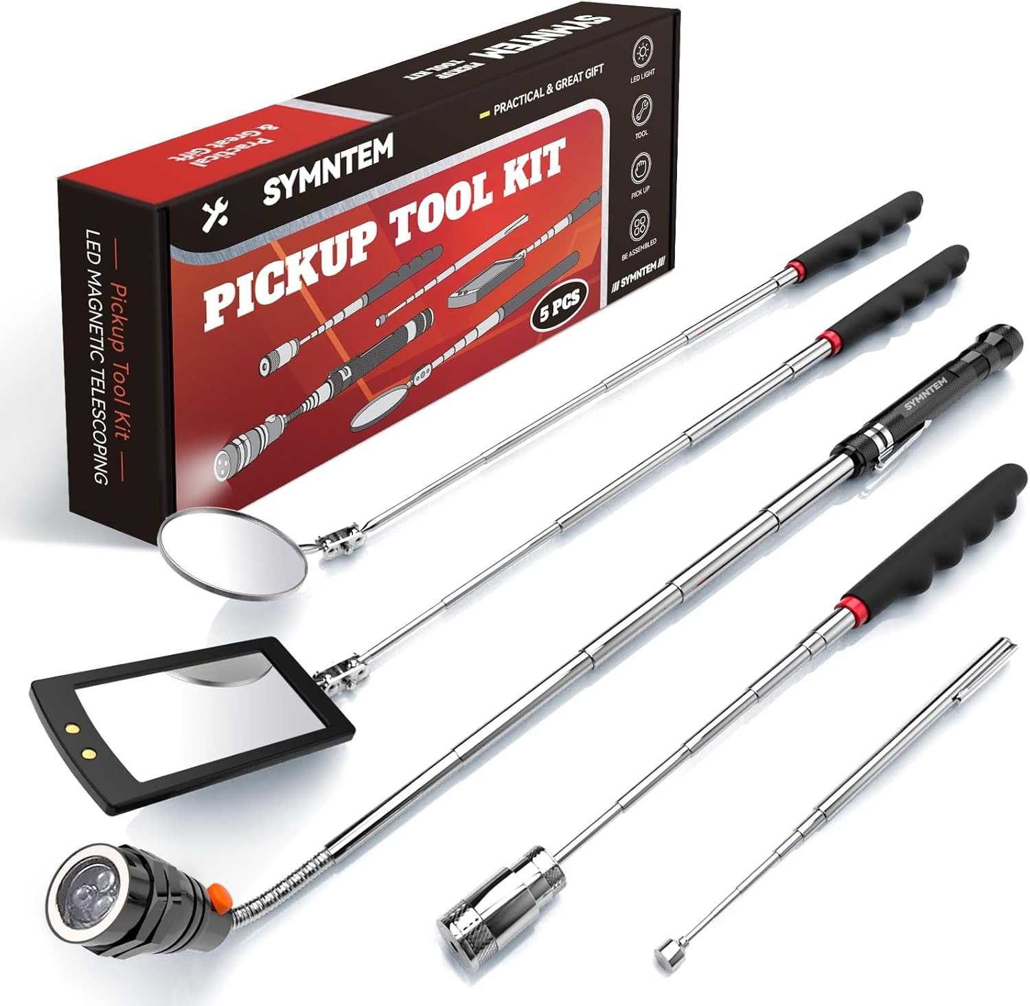 Fathers Day Dad Gifts, Telescoping Magnetic Pick up Tool Set, Extendable Magnet