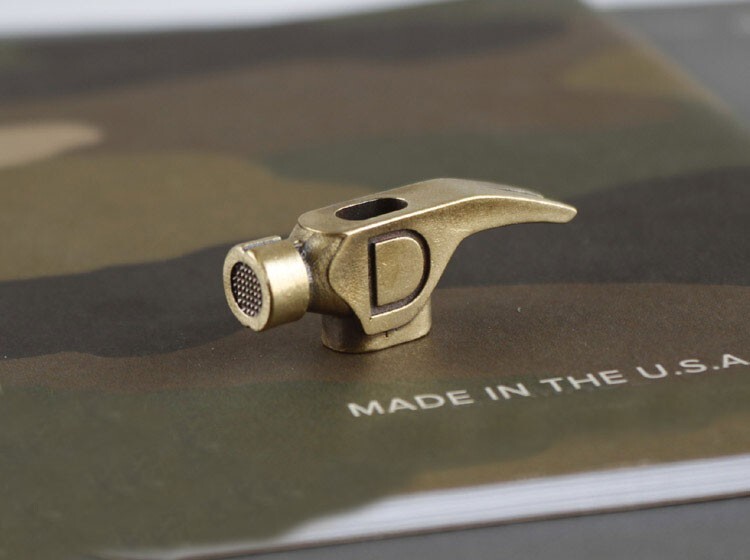 Solid Retro Brass DIY Hammer Creative Crowbar Keychain Knife Pendant EDC Tool