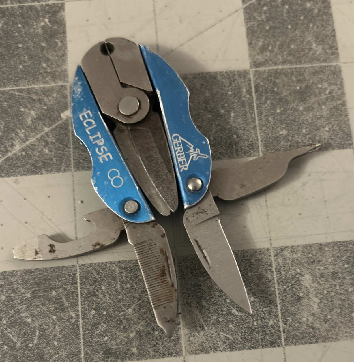 Gerber Eclipse Multitool Scissors File Knife Screwdriver Bottle Opener