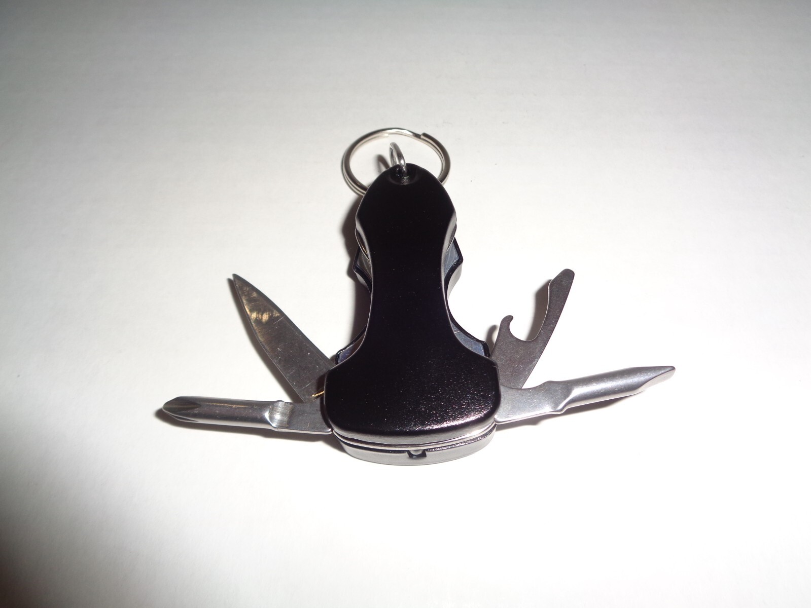 6 in 1 Keychain Pocket Multi-Tool Stainless Steel with LED Flashlight New
