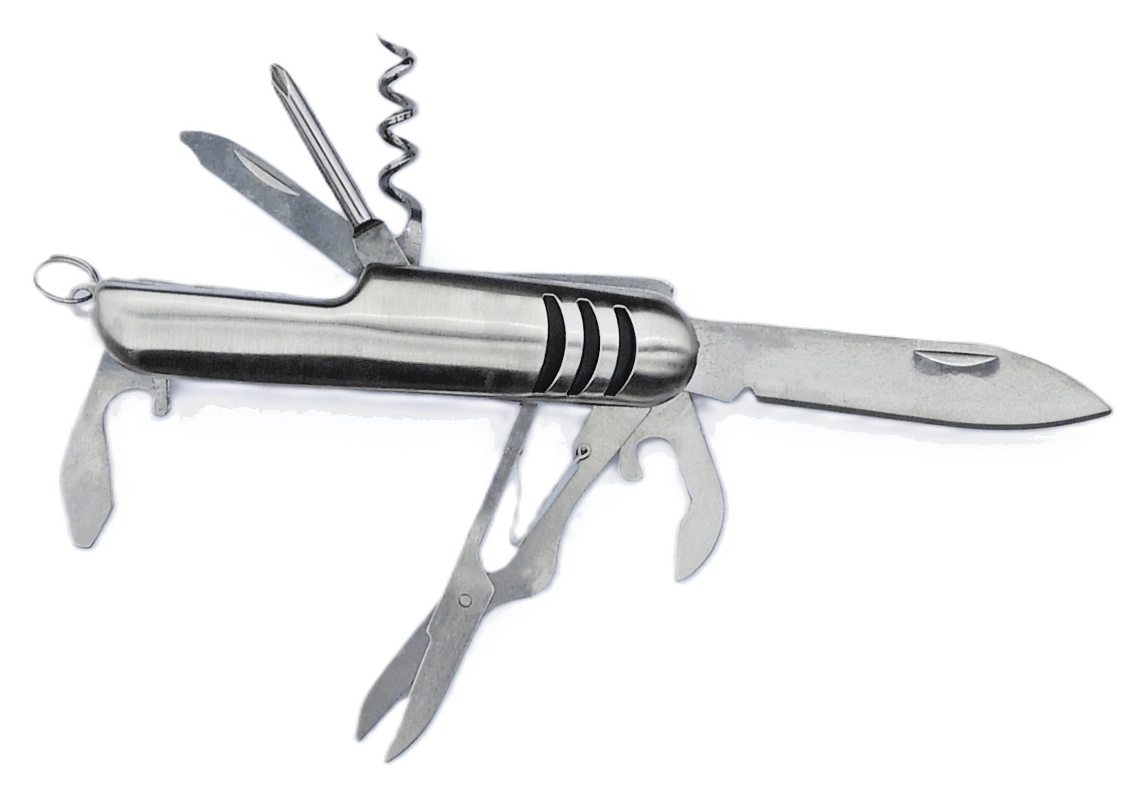 8 In 1 Multiuse Knife Scissors Can/Bottle Opener Screwdrivers File Corkscrew NEW