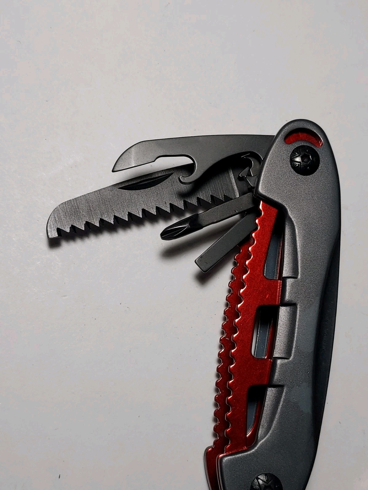 Protocol Black & Red Multi Tool + Nylon Pouch – Pliers, Blade