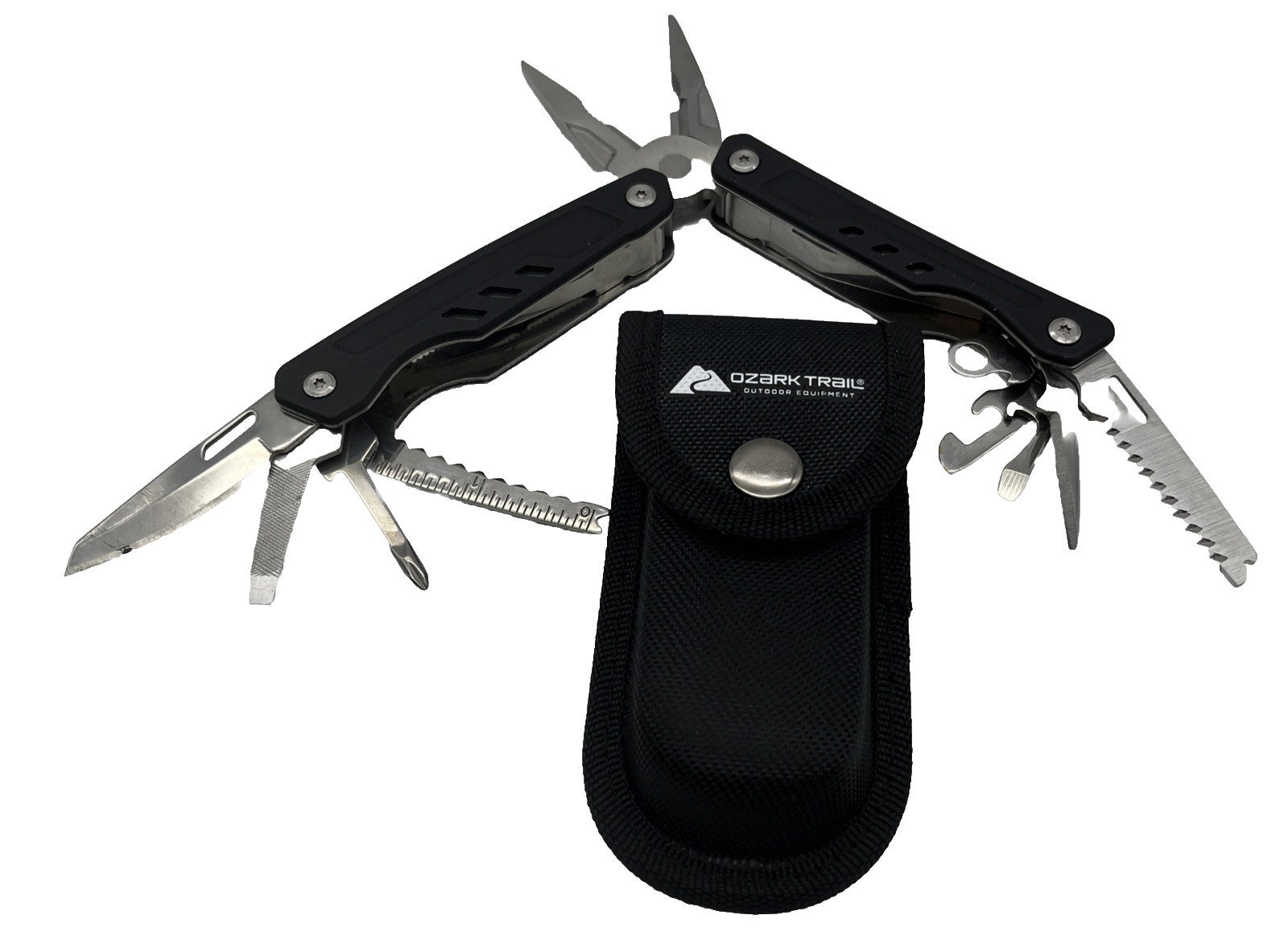 Ozark Trail Multi-Tool Pocket Knife Piers Saw Screwdriver W/Shealth Camping
