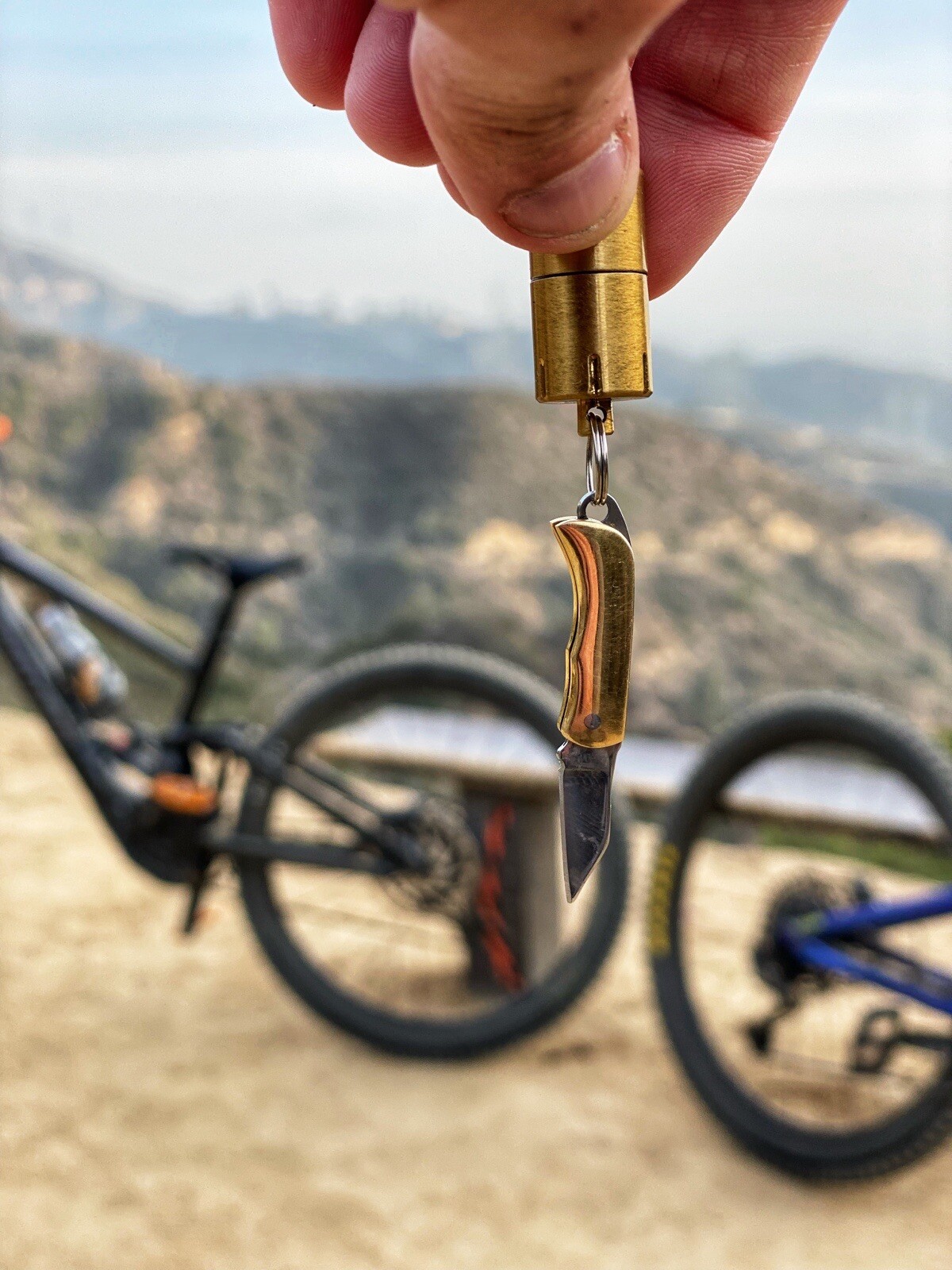 mini lighter and mini knife keychain