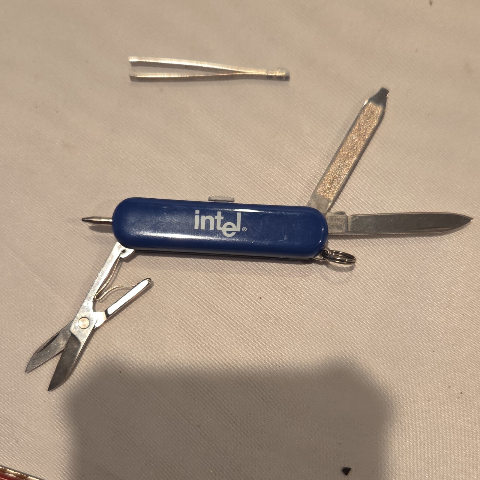 Victorinox Blue Stainless Steel Multi-Tool Knife Scissors Tweezers File