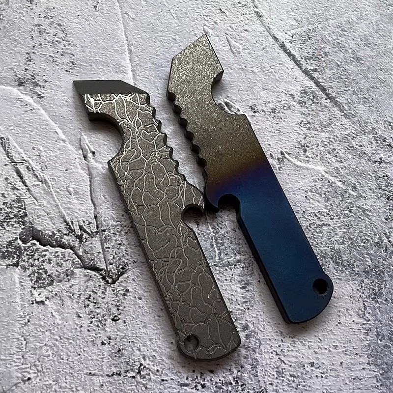 TC4 Titanium Alloy Heavy Duty Pry Bar Outdoor Survival Multi EDC Tool 141mm