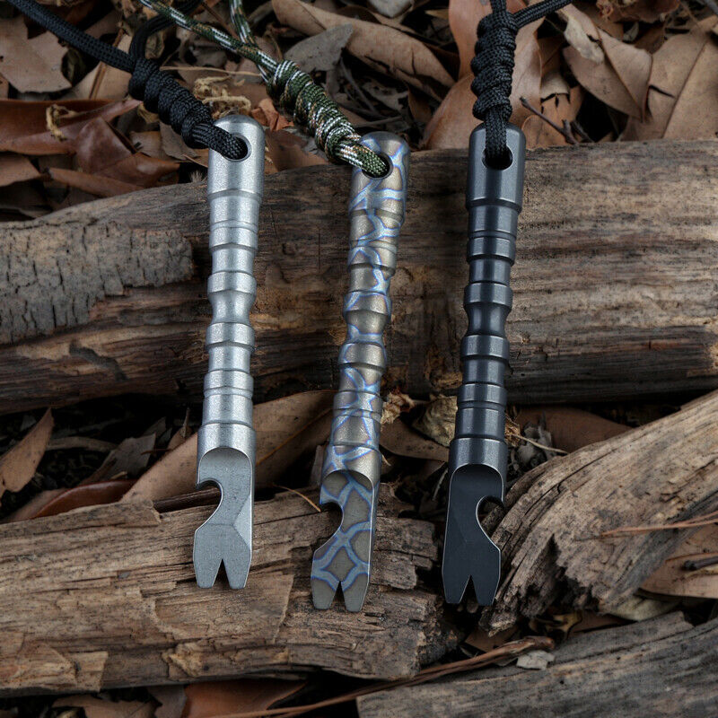 TC4 Titanium Alloy Pry Bar Crowbar Opener Tactical Survival EDC Multi Tools