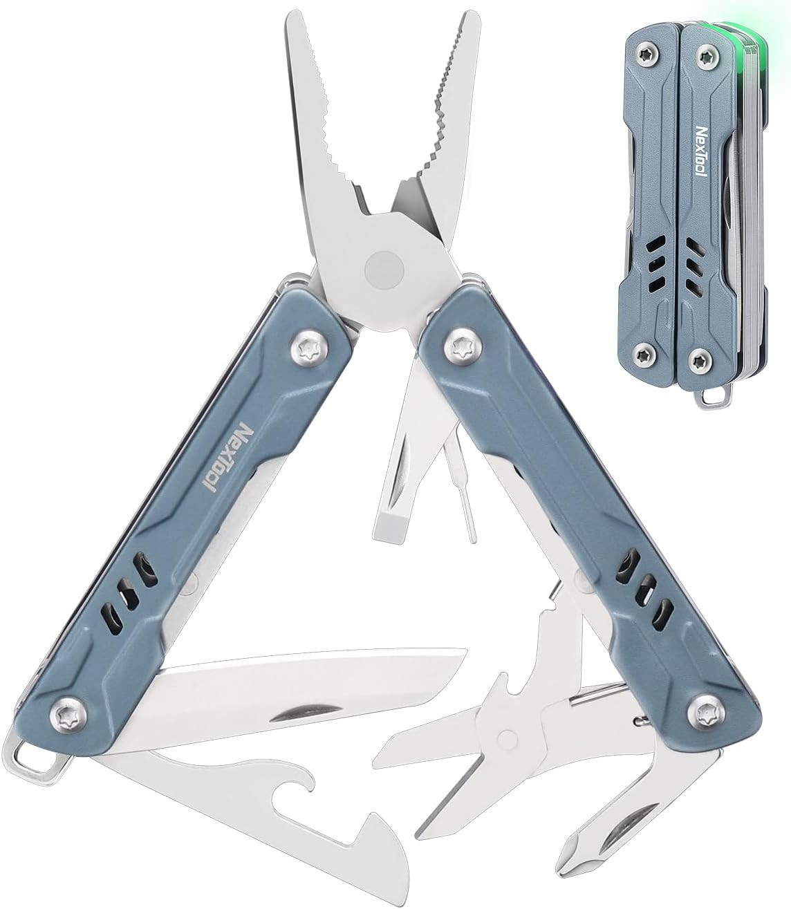 Nextool Mini Sailor S11 Keychain Multitool, 11-In-1 Compact EDC Pliers with Pock