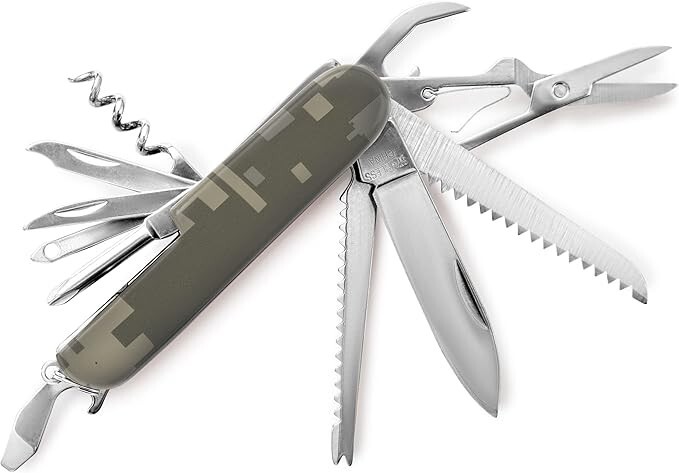MAXAM Stainless Steel Multi-Tool 3.5″ Pocket Knife – Digital Camo