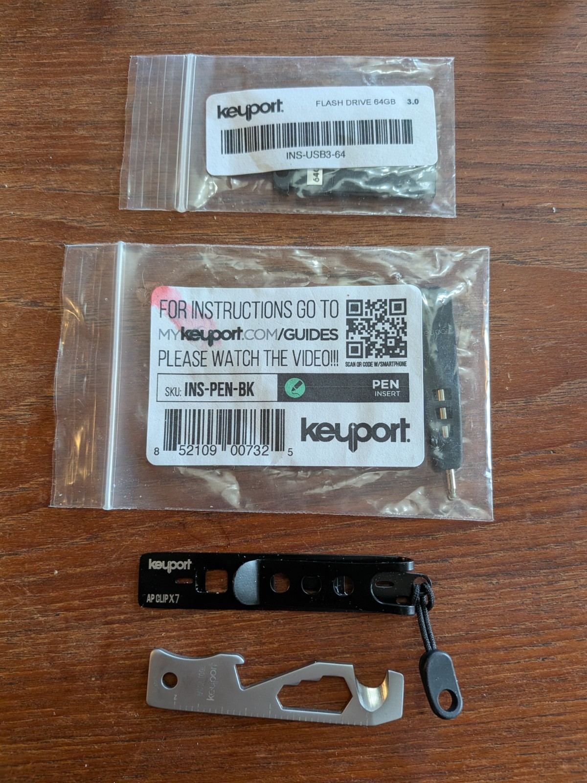 Keyport Pivot 2.0 Modules 64GB Flash Drive + Multitool + Pocket Clip + Pen NEW