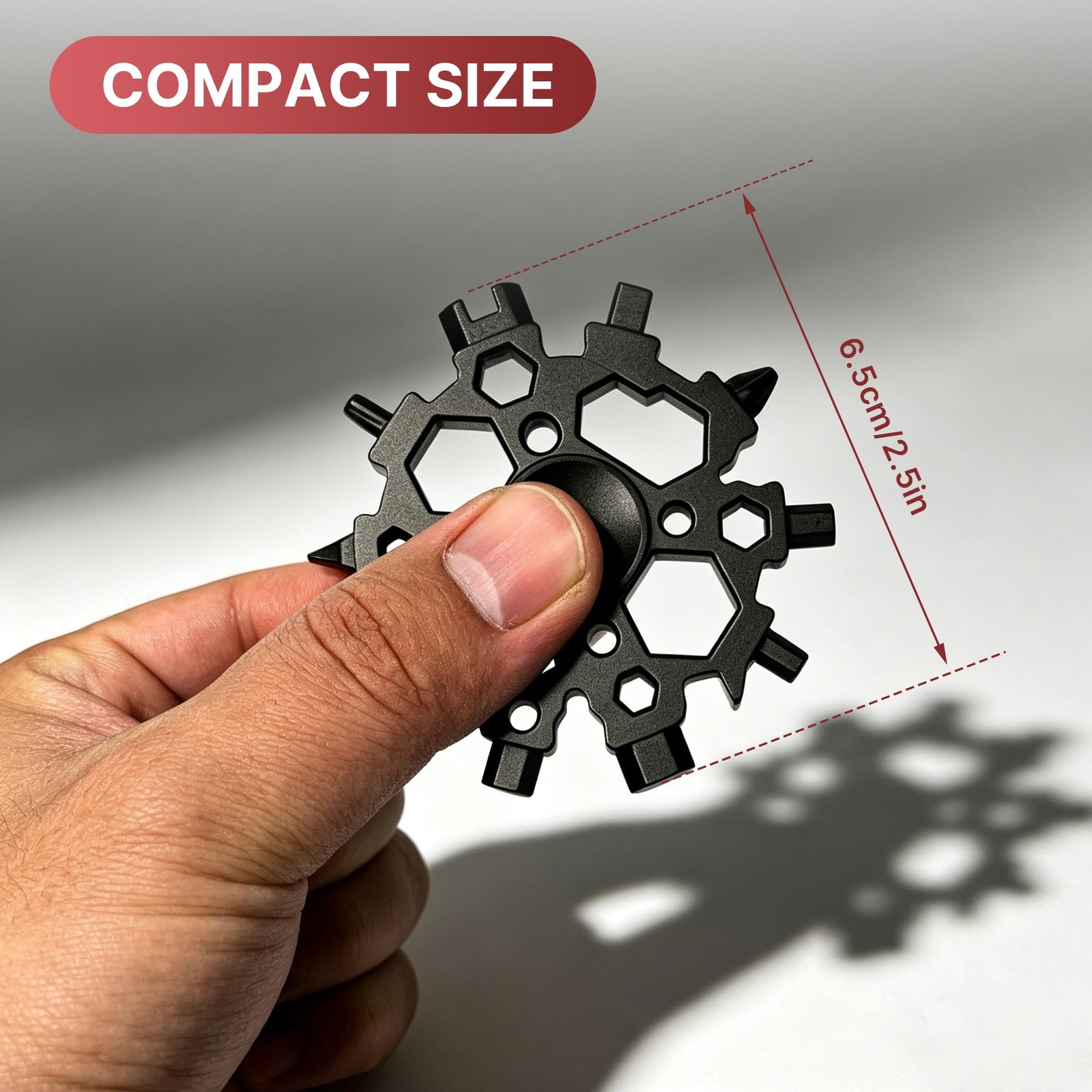 Snowflake Multi-Tool with Fidget Spinner — 23-in-1 Pocket Tool | Hex Wrenches…