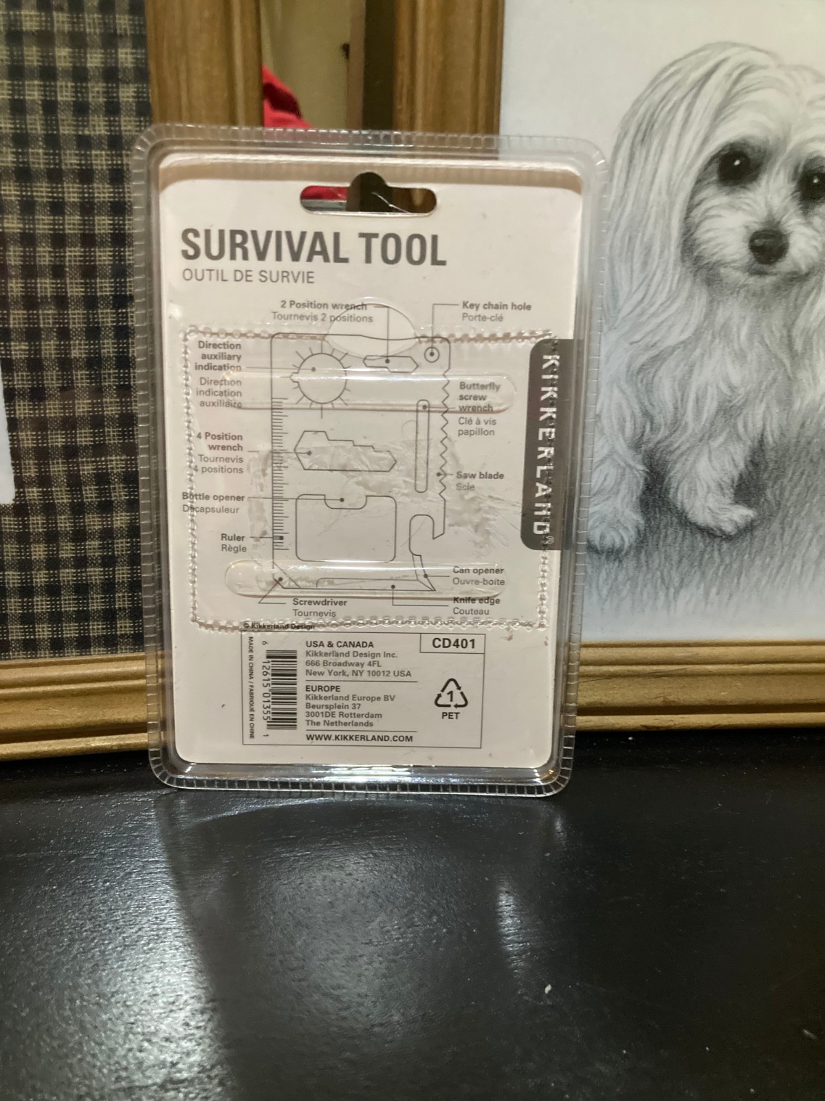 NEW Kikkerland Survival Tool Stainless Steel New in Package 11 functions