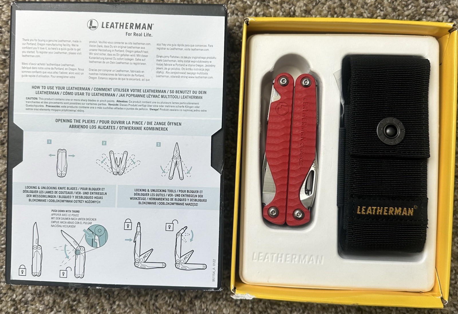 Leatherman Charge Plus Red G10 With Sheath, Clip And Bit Kit
