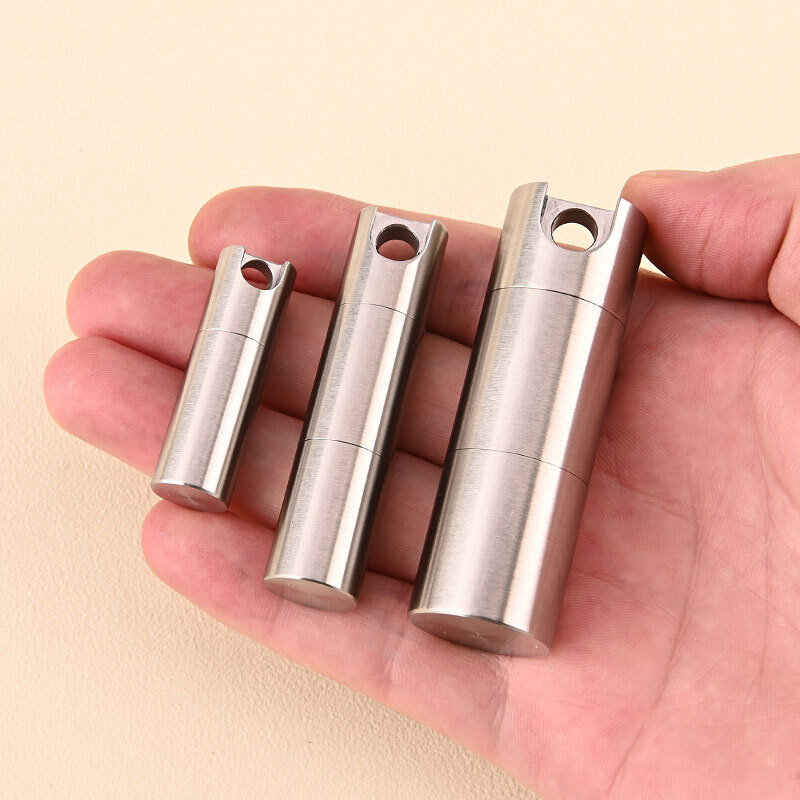 Outdoor Waterproof Pill Case Key Chain Capsule Seal Container Survival EDC Box