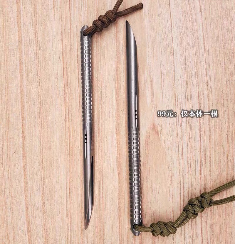 Solid Titanium Alloy Tea Knife Crowbar EDC Portable Tool Tactical