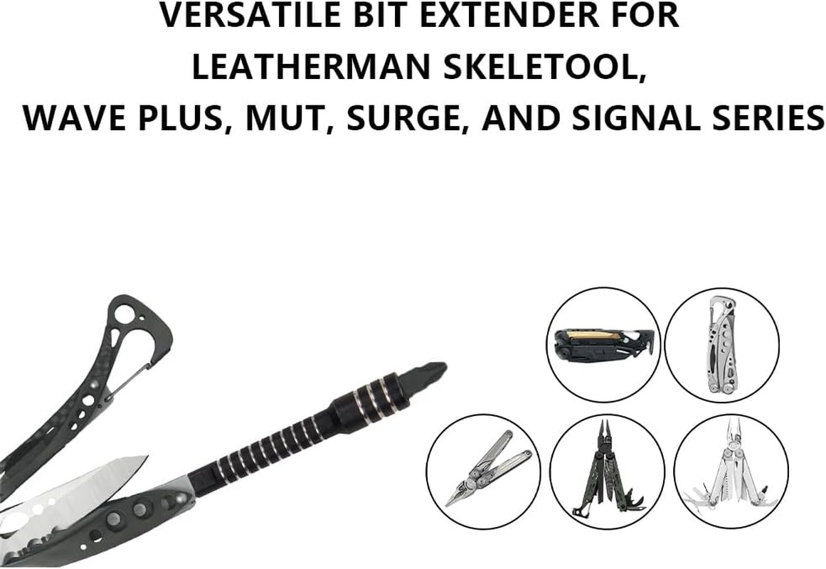 Flat End Multi-Tool Bit Driver Extender for Leatherman Mut/Eod/Skeletool/Cx/Wave