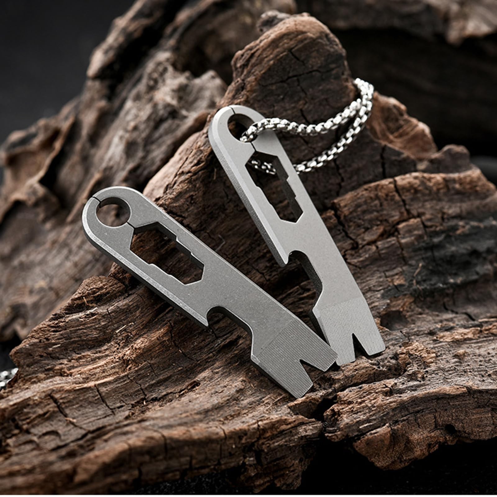 Titanium Mini Pry Bar Multi Tool 2.36″ with Bottle Opener Nail Puller Box Ope…