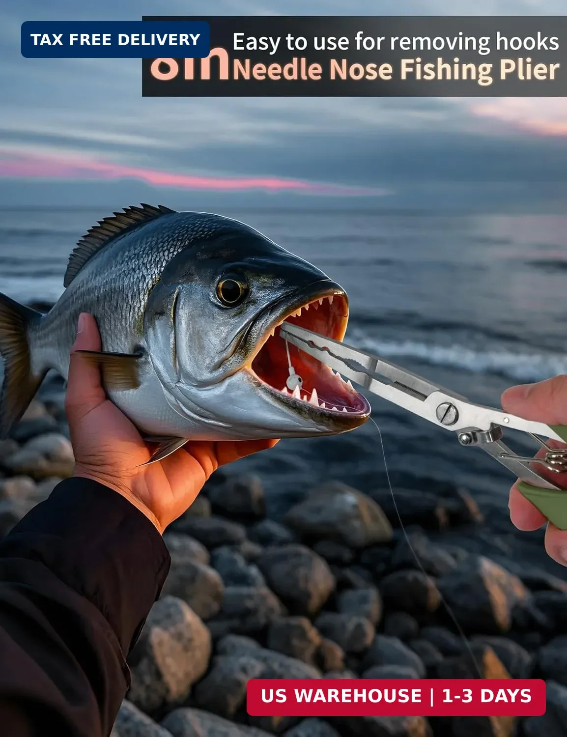 Fishing Gear,Hook Remover Fishing Pliers,Stainless Steel Fishing Tools,Multitool