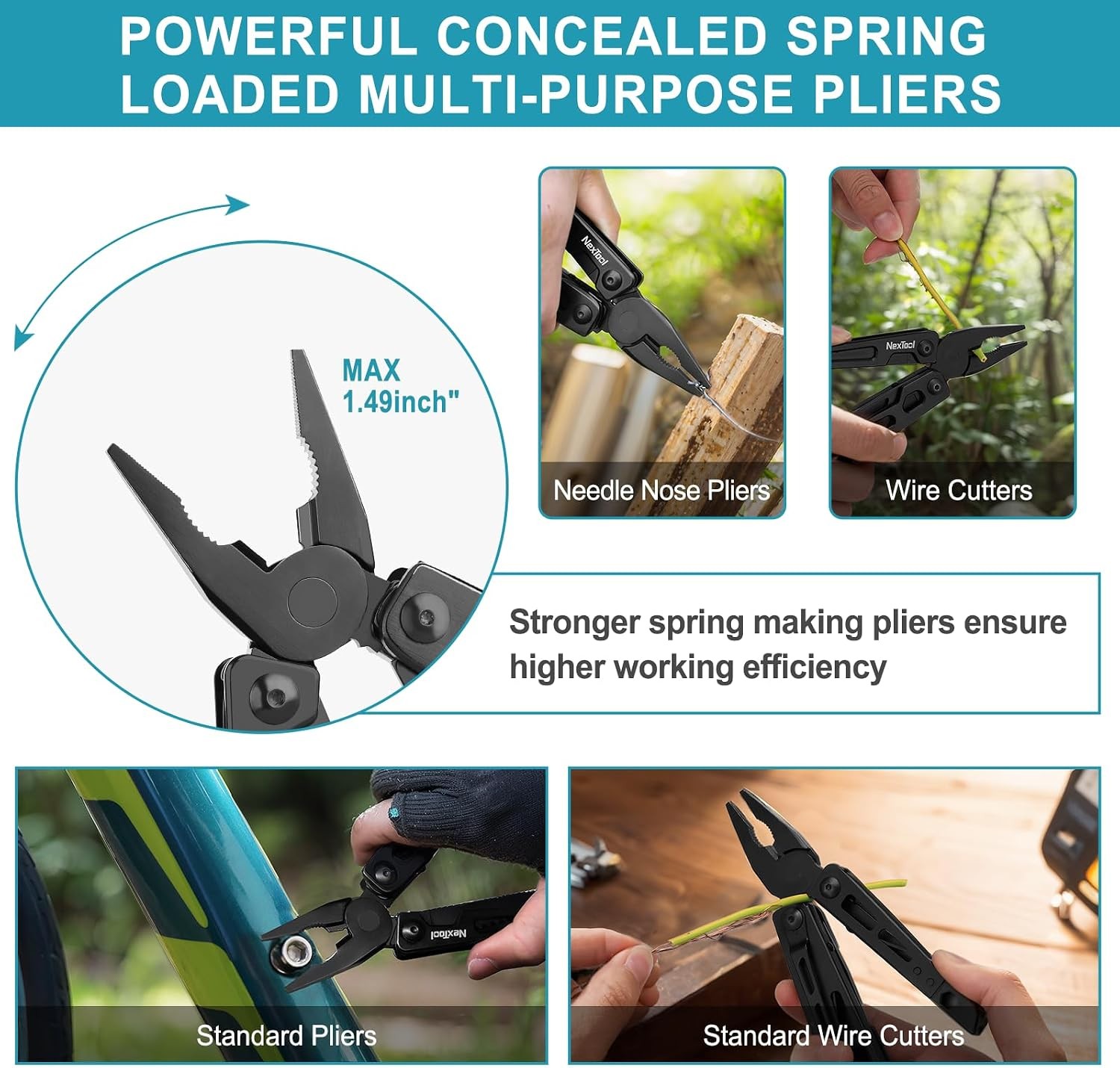 Adjustable Wrench Multitool 9 in 1 Multi Tool W/ Multitool Pliers Adjustable