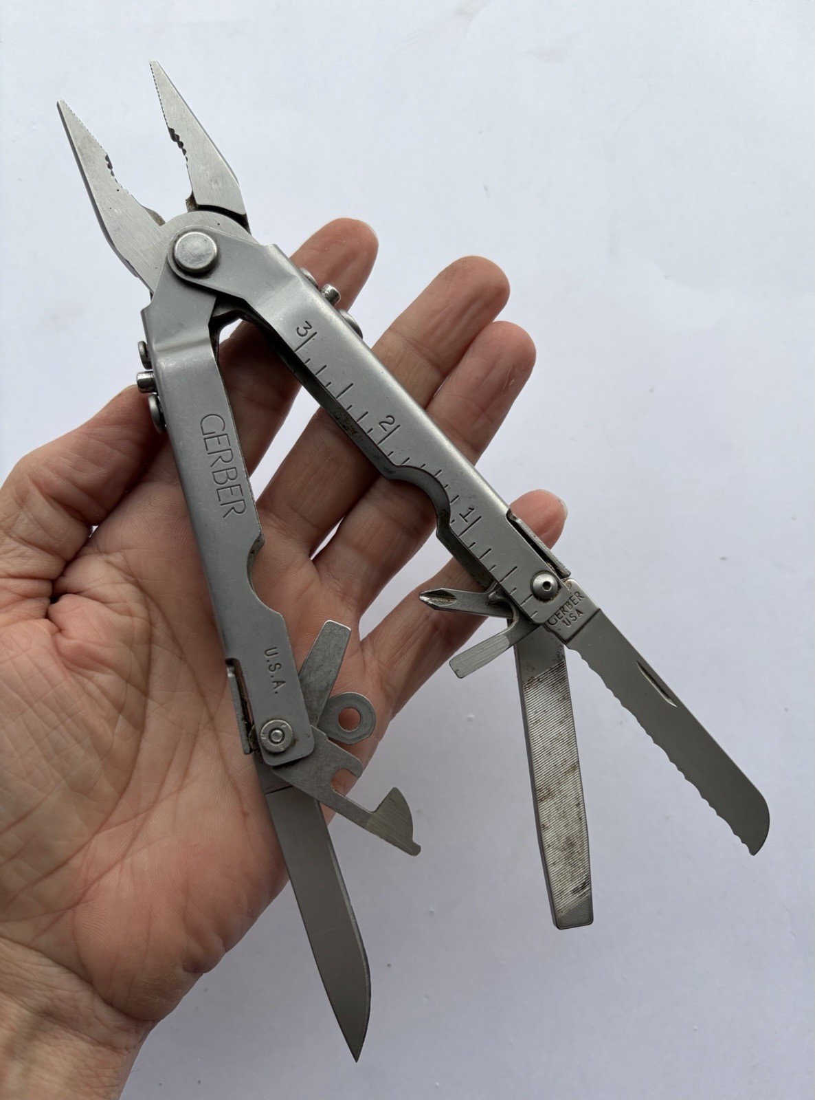 VINTAGE 1990s GERBER USA MP500 ORIGINAL NEEDLE NOSE PLIER MULTITOOL IN NEW POUCH