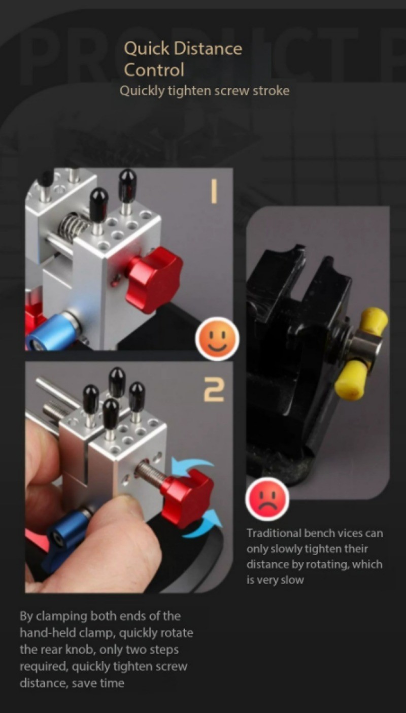 2-in-1 360° Universal Tool Holder Multi-Purpose High-Precision Workbench